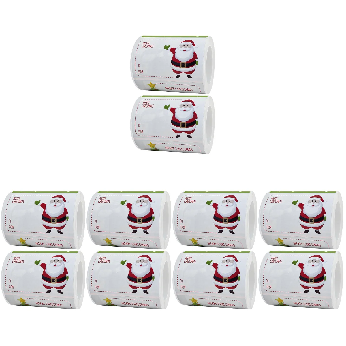 

10 Rolls of Cartoon Sealing Stickers Wrapping Gift Box Label Christmas Tags