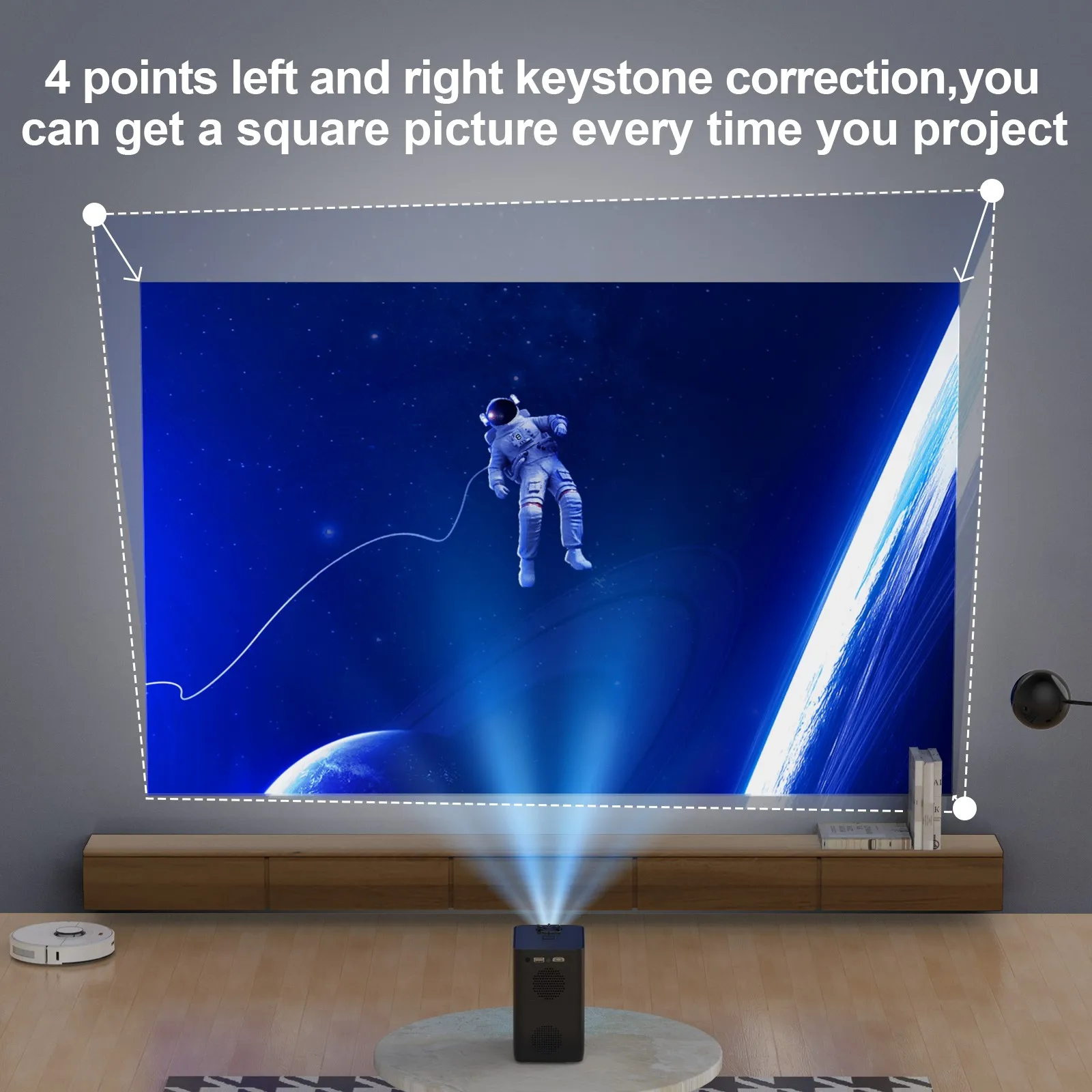 HONGTOP S30MAX Android Wifi 4K Умный портативный проектор с Wi-Fi и карманом Bluetooth Открытый 9500L 10 0