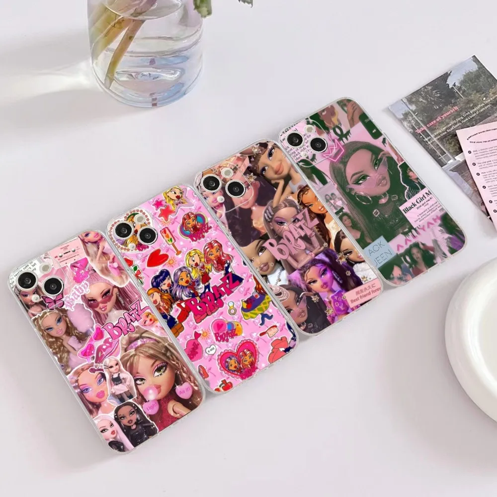

lovely Doll Bratz Phone Case For iPhone 14 13 12 Mini 11 Pro XS Max X XR SE 6 7 8 Plus Soft Silicone Cover