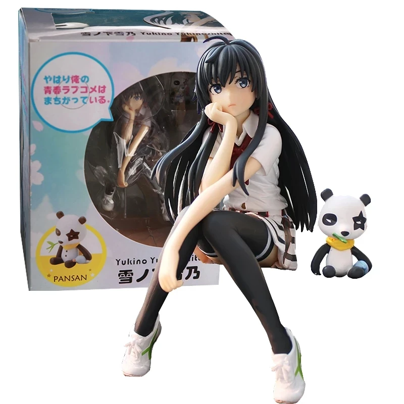 

14CM Funny Japan Anime My Teen Romantic Comedy Yukinoshita Yukino Figure Model Dolls Toys PVC Collect Gift Sitting Position