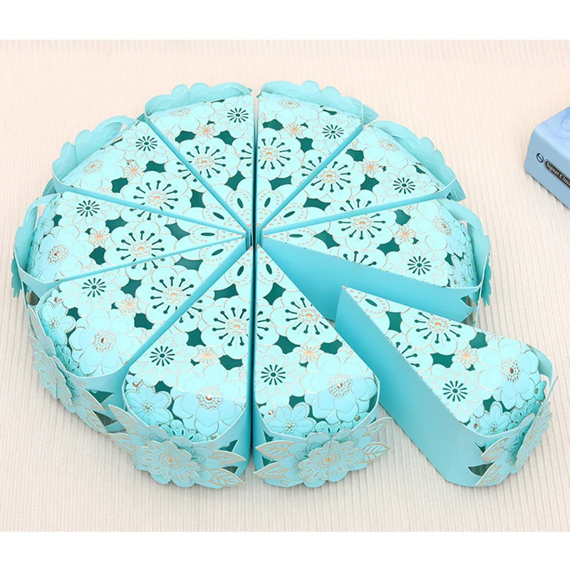 

10/30Pcs Triangle Sugar Box Chocolate Baby Shower Birthday Party Gift Box Wedding Chocolate Box Packaging Decoration