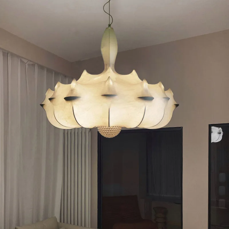 Светлые французские шелковые подвесные светильники Ретро светильник для