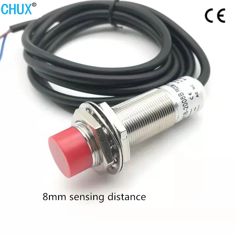 Индуктивный датчик приближения CHUX M18, переключатель переменного тока 220 В, без NC, 2 провода, стандартное электрическое оборудование ACB, расстояние обнаружения 8 мм