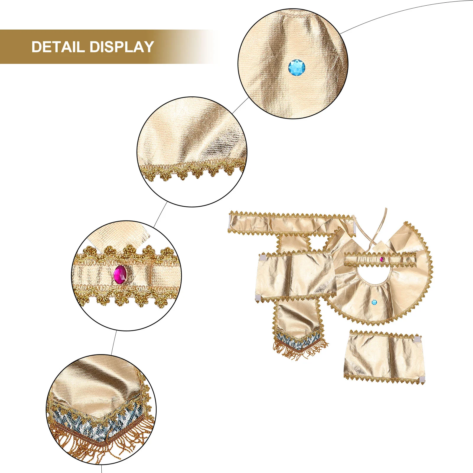 1 комплект головной убор фараона египетский пояс с рукавами воротник фараон