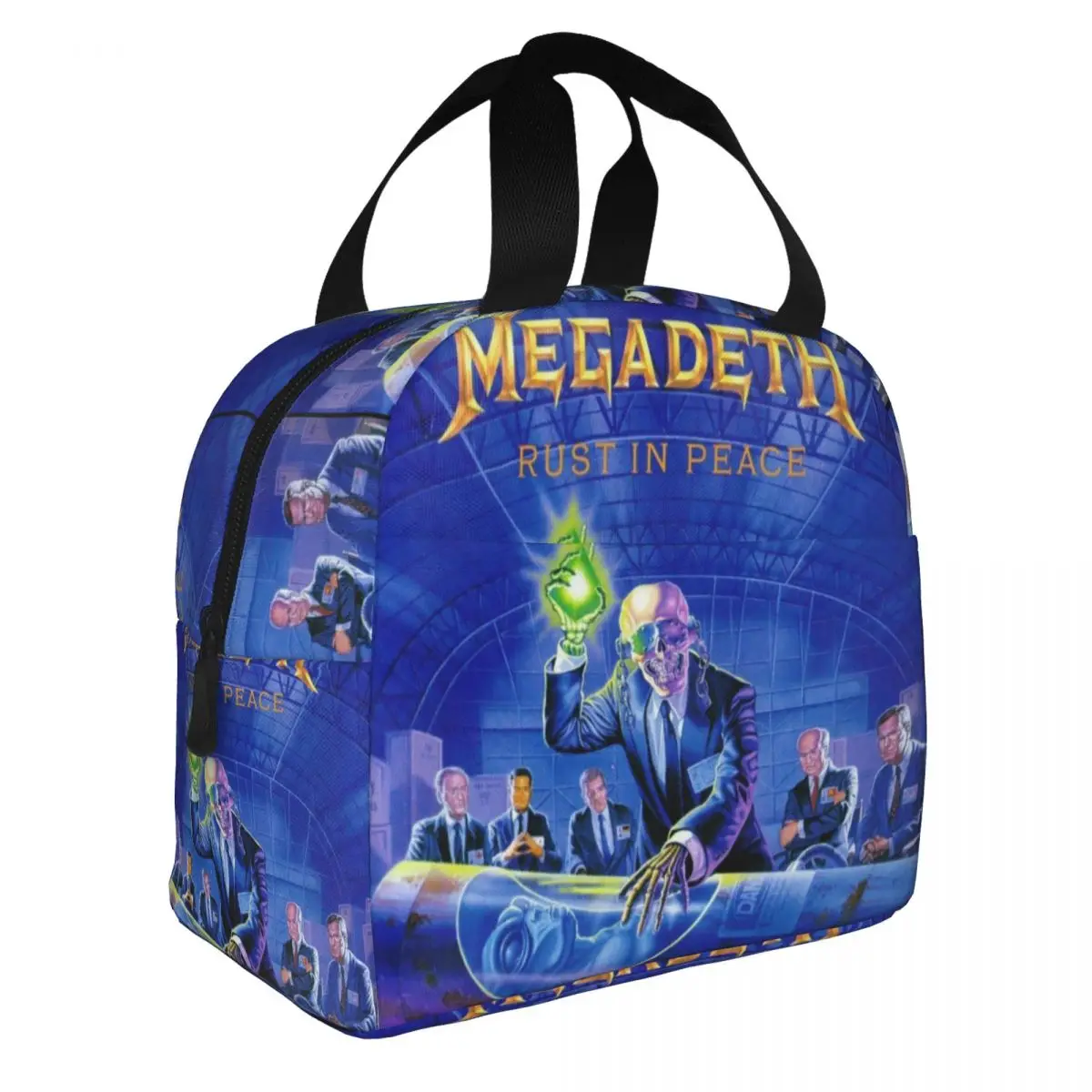 Изготовленная на заказ сумка для обеда Megadeths Heavy Metal Band с термоизоляцией женская