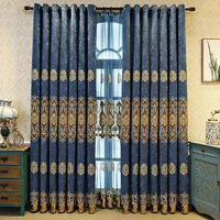 european style curtains for living dining room bedroom light luxury chenille embroidered curtains french window