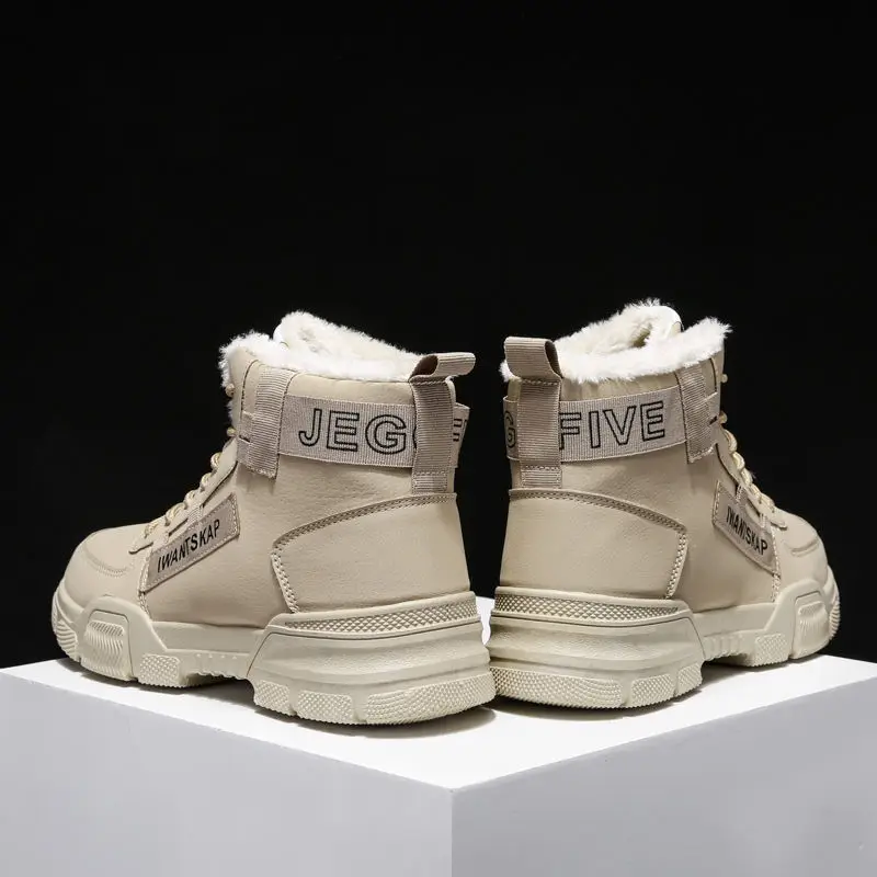 2022 Ankle boots men snow boots winter warm Lace-up men shoes new fashion flock plush winter boots men shoe plus size 5 2022 Ankle boots men snow boots winter warm Lace-up men shoes new fashion flock plush winter boots men shoe plus size 5