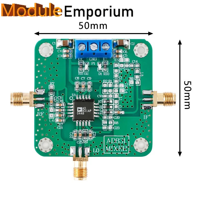 

AD831 0.1-500MHz 10dBm Gain High Frequency Radio Converter RF Mixer Inverter