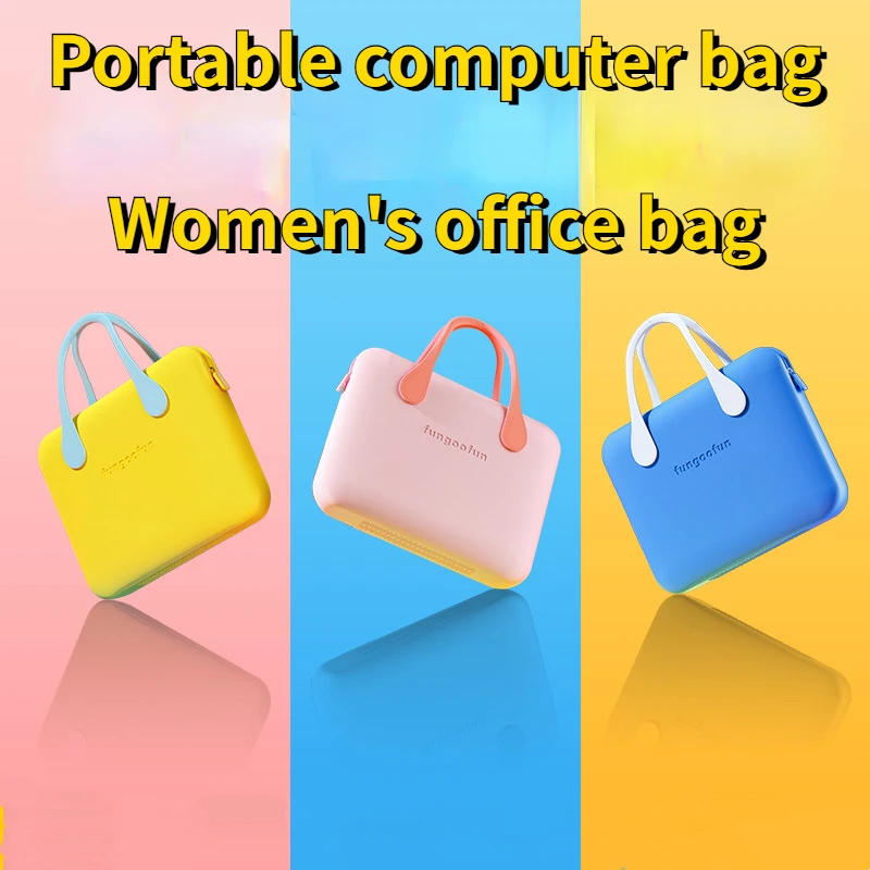 2022 New Briefcases Laptop Bag Large Size 15inch Portable MacBook Waterproof Stylish Briefcase Women Document Handbag Fashion