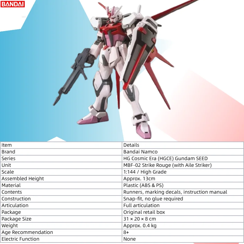 Фото В наличии: Набор для сборки модели Bandai HGCE 1/144 MBF-02 Strike Rouge Gundam (Gunpla) ‌   Коллекционная игрушка в подарок №5