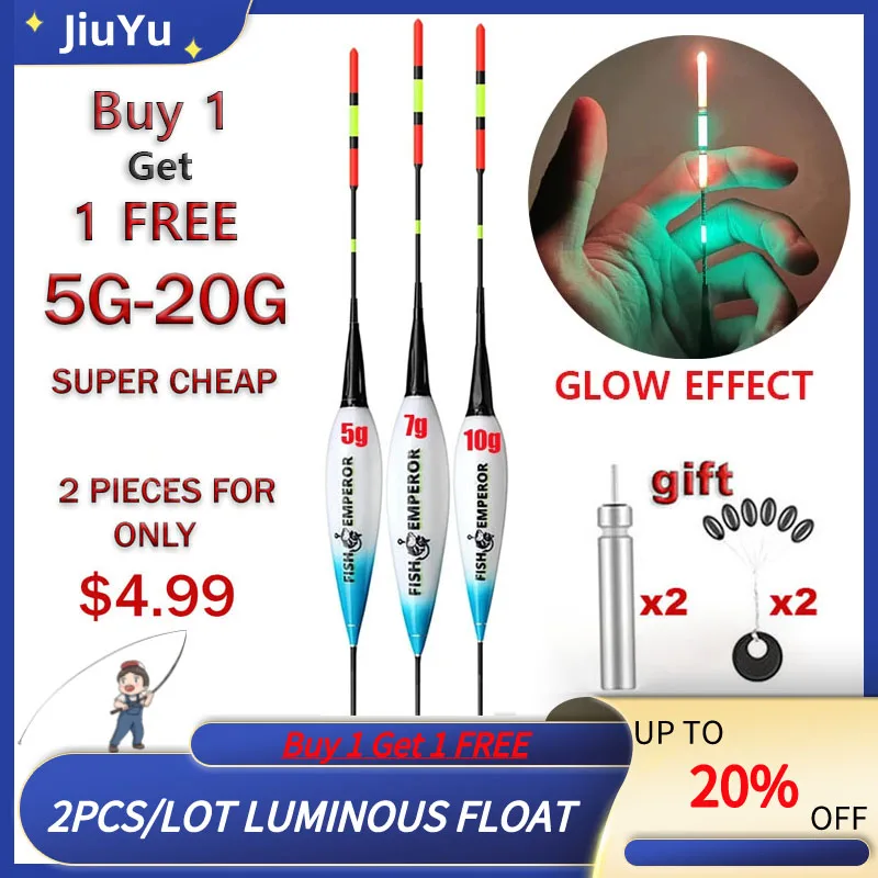 

2Pcs Fishing Electronic Float Led Light 5g/7g/8g/9g/10g With 2Pcs CR425 Battery 2022 New Fishing Tackle Carp Accessories Floats