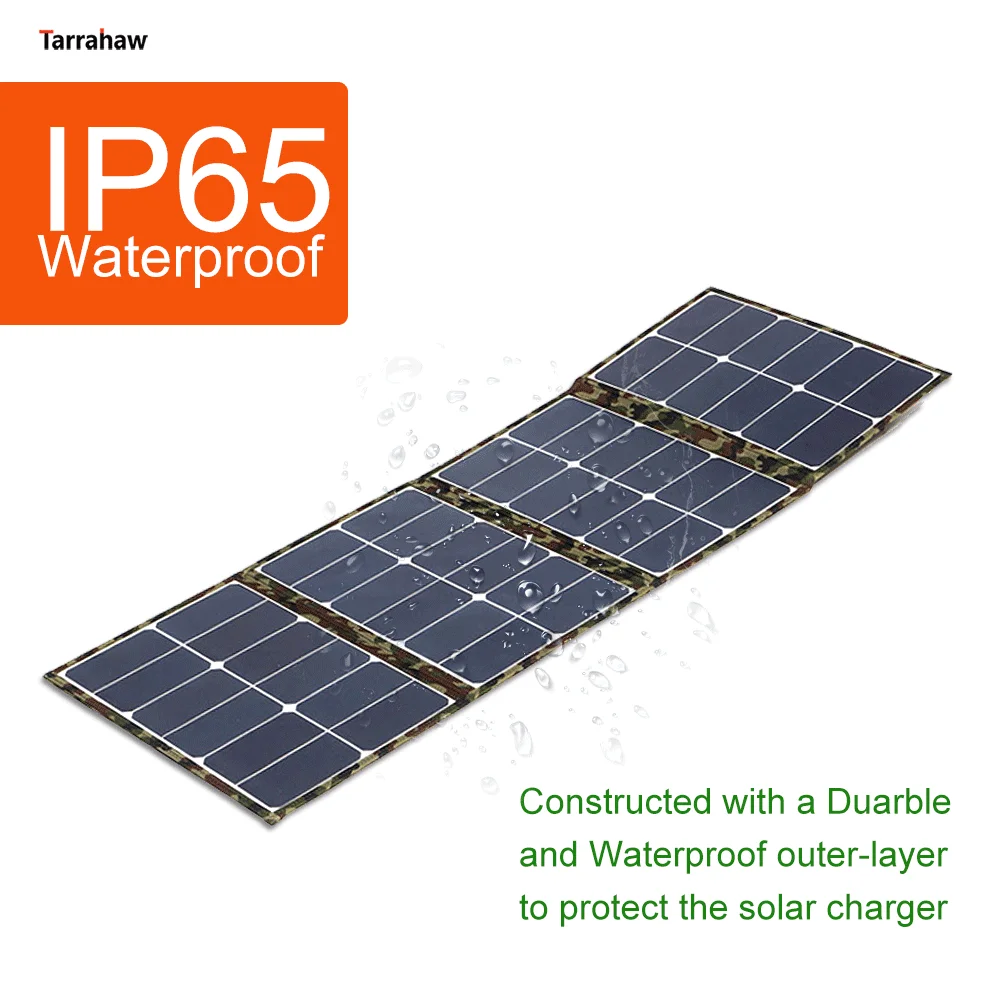 solar panel sunpower 80w solar cell charger phone tablet laptop emergency charging outdoor solar plate portable 4 foldable bag free global shipping