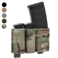 tactical 9mm 5 56 molle magazine pouch kydex insert style clip strap for belt military hunting paintball holster triple mag bag