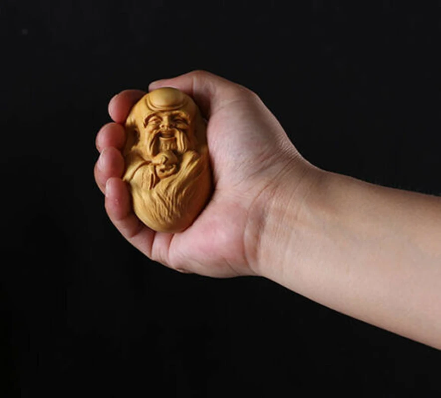 JP075ca - 7*4 5*4 5 ручная резная фигурка самшита резьба по боге долголетия