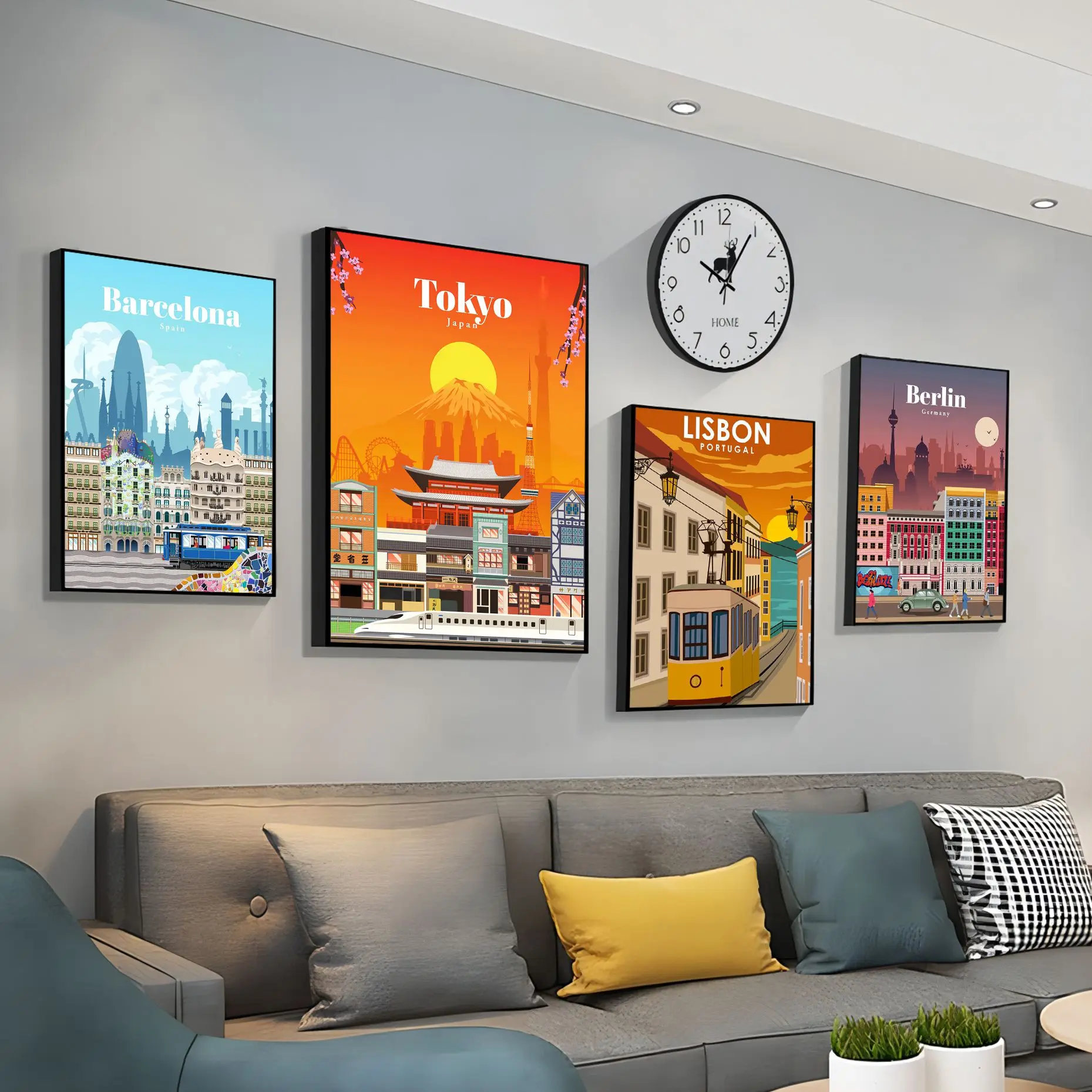 

World Travel Minimalist Vintage New York City Whitepaper Poster Vintage Room Home Bar Cafe Decor Nordic Home Decor