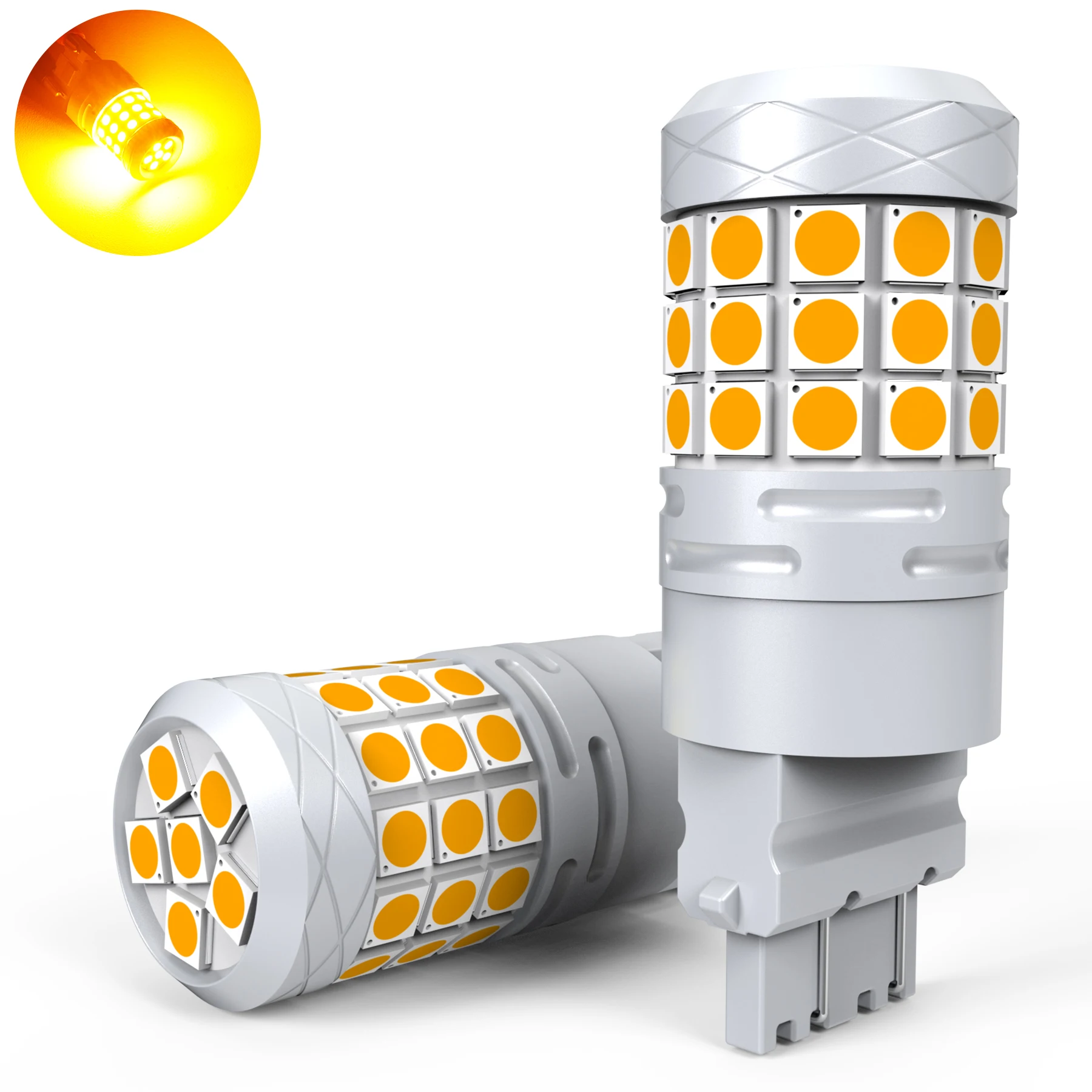 

2 шт., светодиодные лампы Canbus T25 LED 3157 3156 3057 P27/7 Вт, 42 светодиода