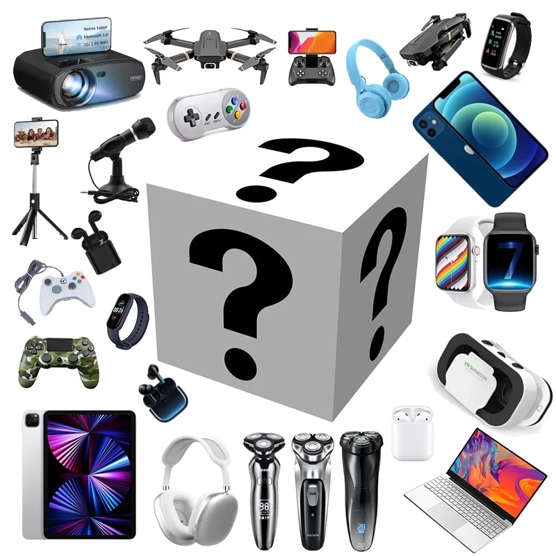 

:Such As Drones,Smart Iphone,Gamepad,Anything PossibleLucky Mystery Boxes,Mysterious Random Products,There is A Chance to Open