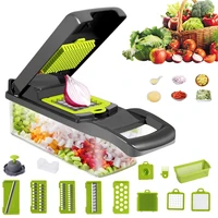 10 in 1 vegetable cutter fruit vegetables slicer carrot potato onion chopper with basket grater kitchen accessories