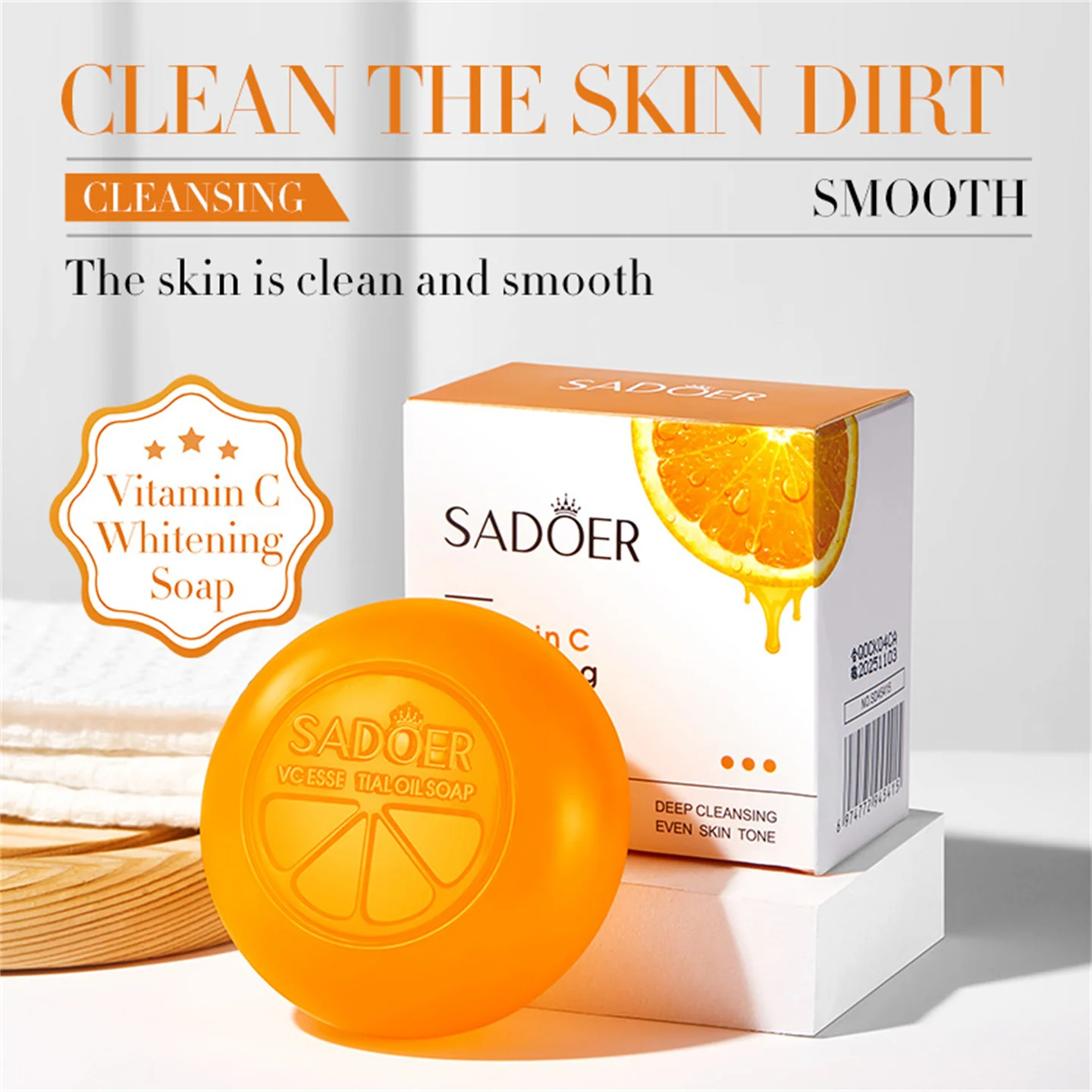 

Vitamin C Soap For Moisturizing And Improving Dark Yellow Facial Cleansing Hand Soap Hydrating Repair Soothe Soften Improve Skin