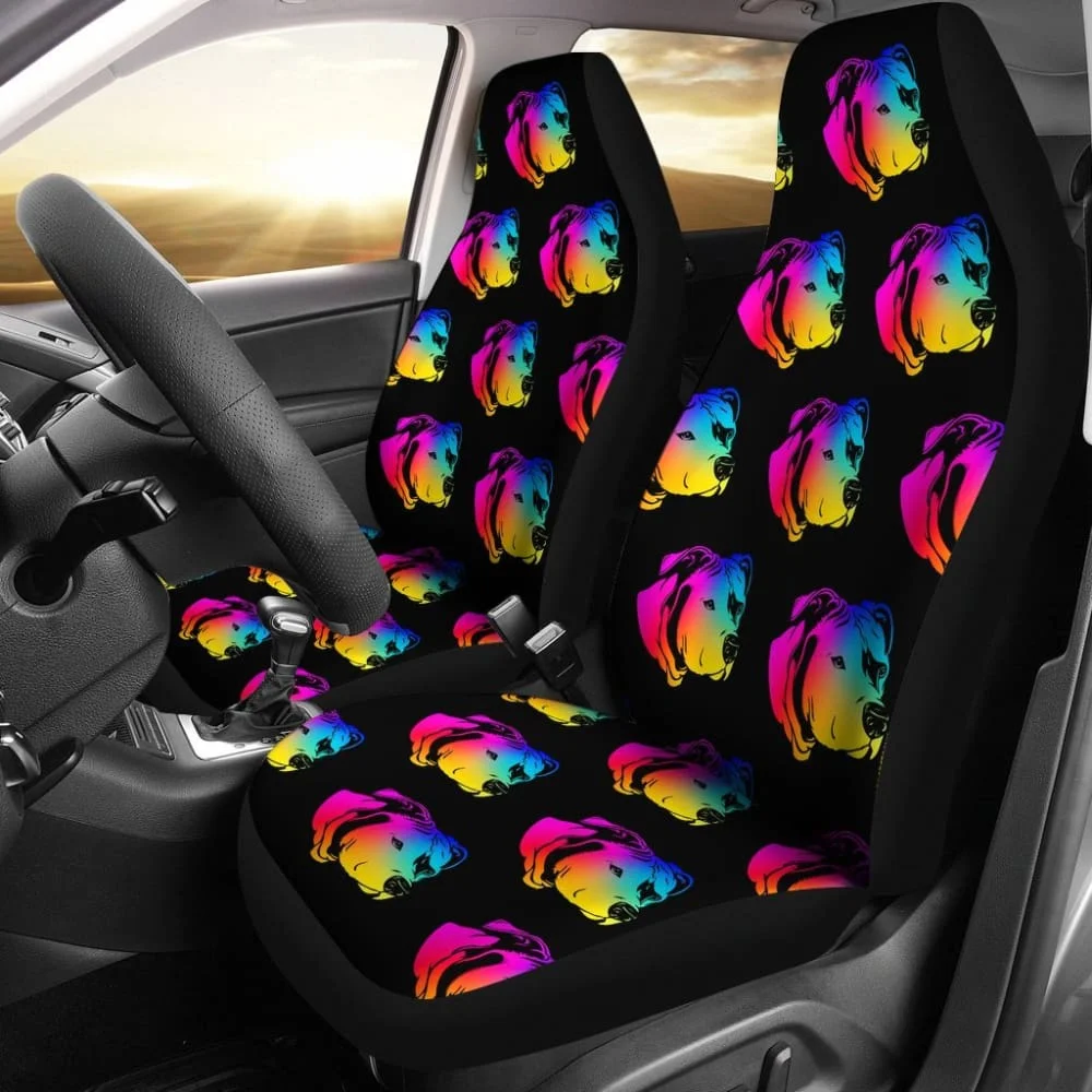

Rainbow Pit Car Seat Covers,Pack of 2 Universal Front Seat Protective Cover