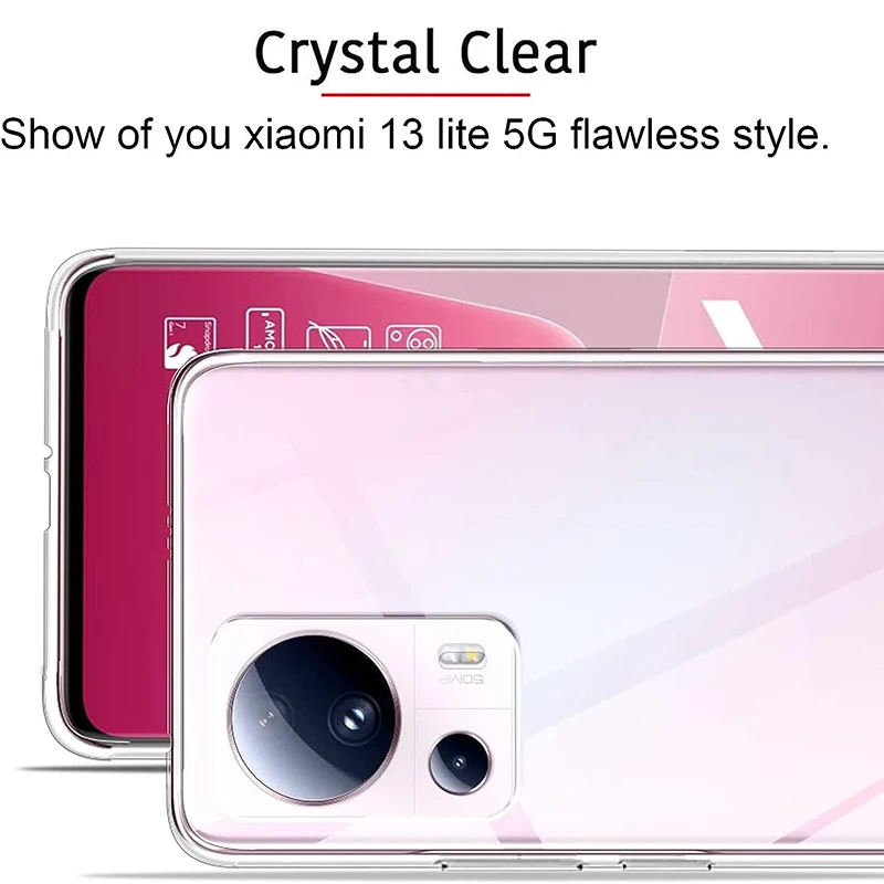Ультратонкий Прозрачный мягкий чехол для Xiaomi Mi 13 12 Lite 12X 12S 12T Pro ультрапрозрачный