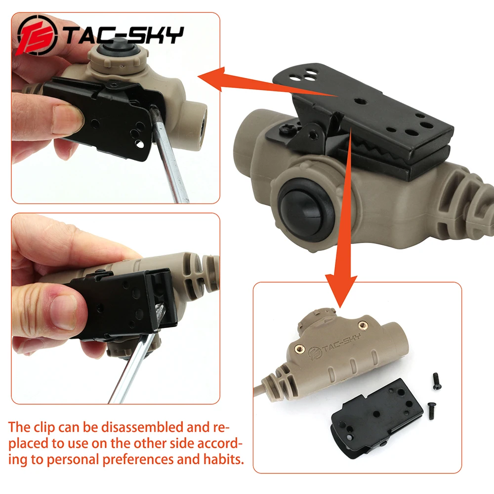 Фото Тактический адаптер TAC-SKY U94 V2 PTT Midland PTT для рации Midland Plug, совместимый с гарнитурой COMTA II III SORDIN №3