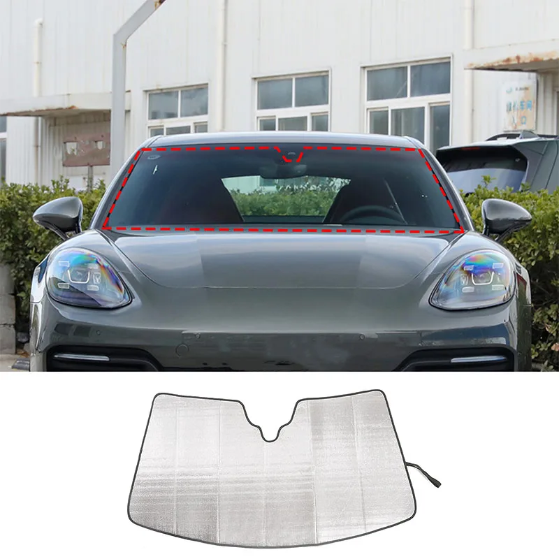 

For Porsche Panamera 2017-2023 aluminum foil Car Front Windshield Sun Protection Parasol Car Accessories