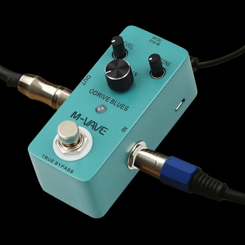 Педаль Для Электрогитары M-VAVE Синий Звуковой Эффект Овердрайв Петля Эффектов Из