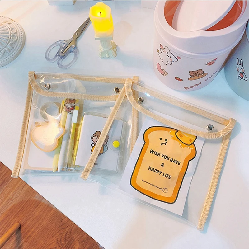 Case Test Paper Stationery Storage Bag Large Capacity Waterproof Transparent Document Bag