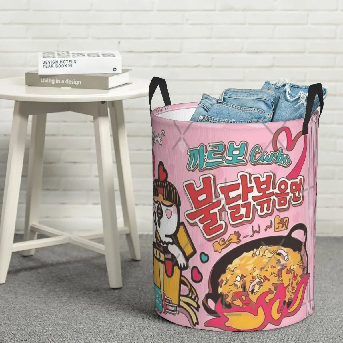 Круглая корзина Samyang Carbonara для хранения водонепроницаемые игрушки в гостиной