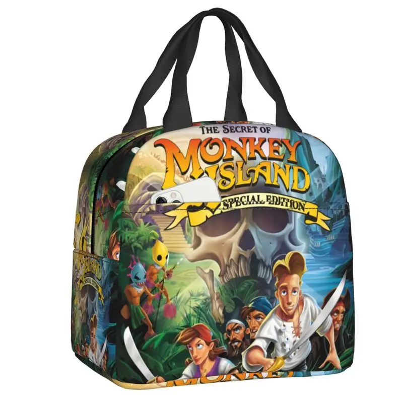 

The Secret Of Monkey Island Insulated Lunch Bag for Camping Travel Adventure Action Game Resuable Cooler Thermal Bento Box