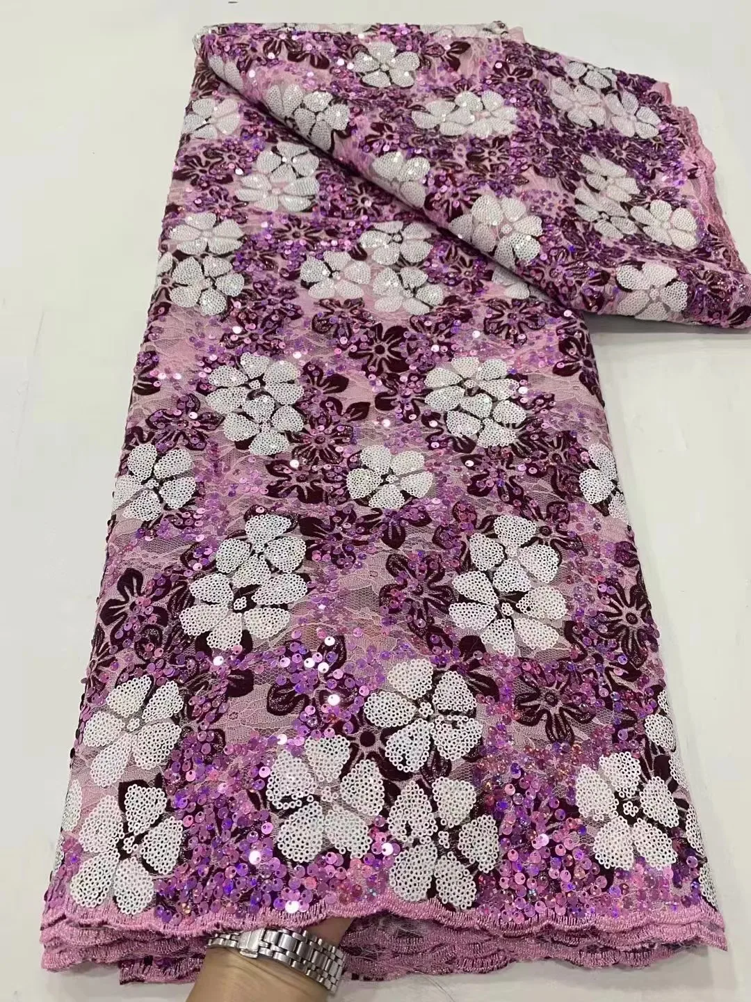 Роскошные африканские блестки 2024 высококачественные нигерийские кружевные