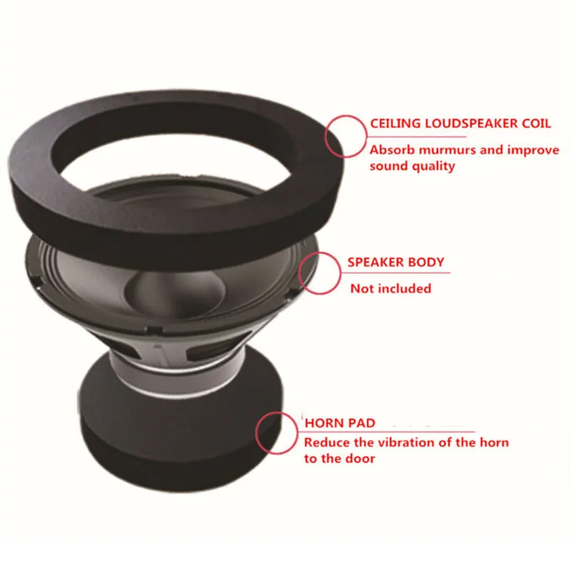

1 Pair Insulation Cotton Rubber Foam Replacement Bass Ring Rubber foam