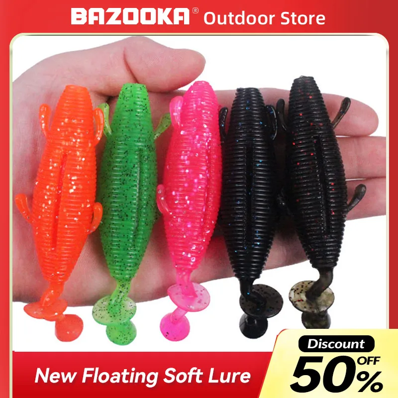 

Bazooka Soft Bait Fishing Lure Silicone Shad Easy Shiner Swimbait Wobblers Carp Worm Pesca Pike Bass Jighead Jigging Winter