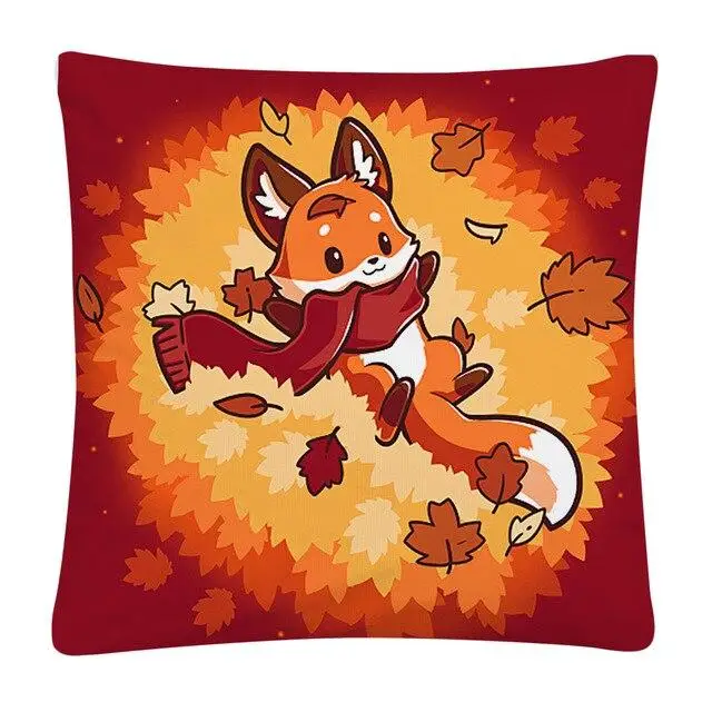 Наволочка с мультяшным рисунком Little Fox персиковая кожа декоративная наволочка