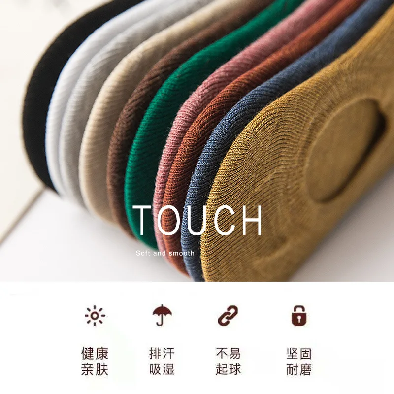 Women's Silicone Non-slip Invisible Socks Summer Solid Color Ankle Boat Socks Female Soft Cotton Sock Slippers EUR35-39