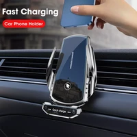 wireless chargers car holder for phone 11 12 pro 15w qi auto induction charger automatic clamping air vent mount