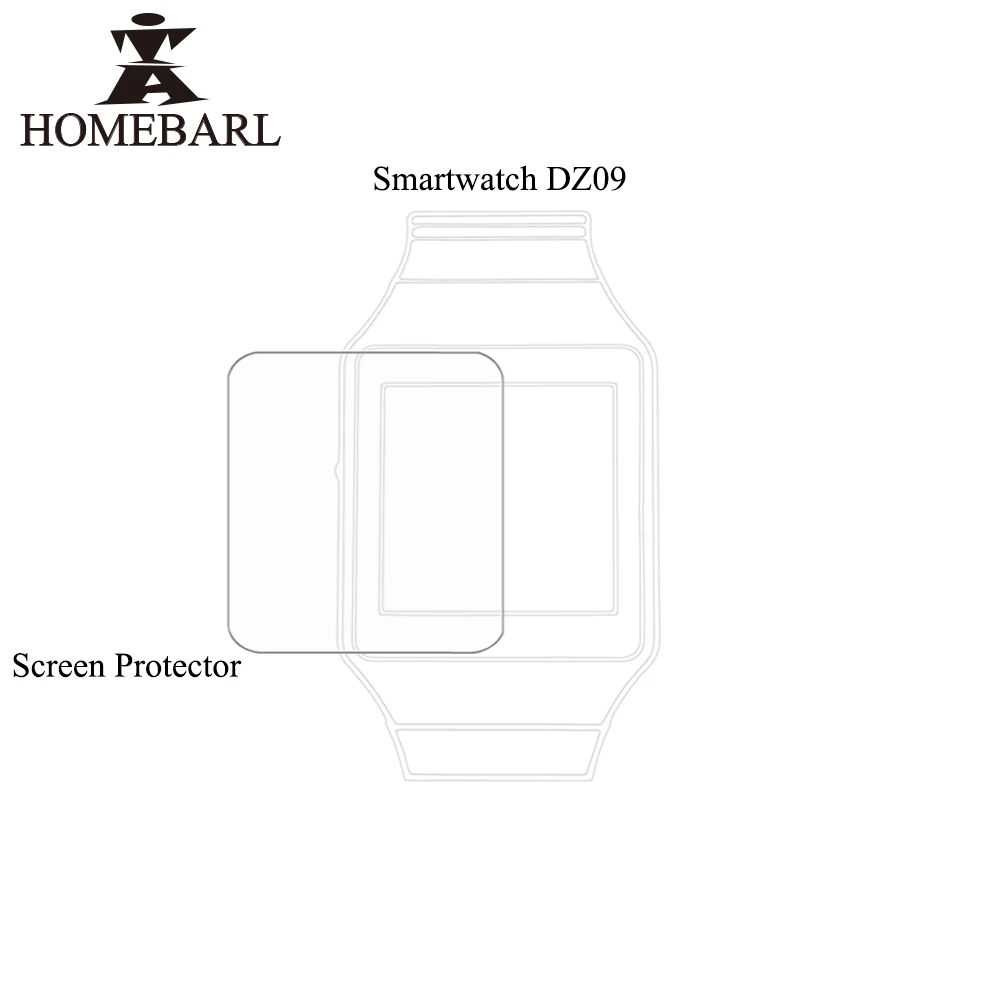 

5PCS/Lot New HD High Definition Clear Transparent LCD Screen Protector Film Cover For Smart Watch DZ09 Bluetooth Smart Watch