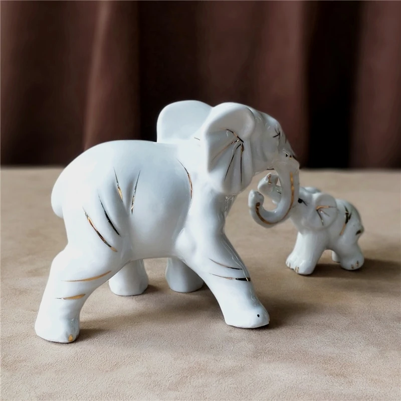 Фарфоровая скульптура слона керамическая статуя отца украшение для сына