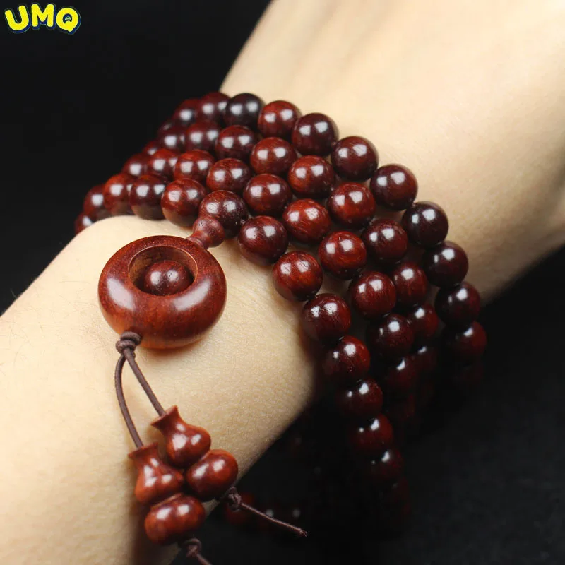 

Buddha Beads Zambian Red Sandalwood Handmade Blood Sandalwood Similar to Red Sandalwood Buddha Beads Bracelet