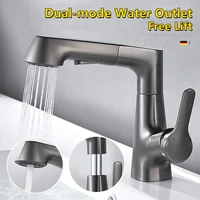 pull out lift kitchen faucet 360%c2%b0 rotatable splashproof basin faucet stainless steel kitchen sink faucet with pull down sprayer