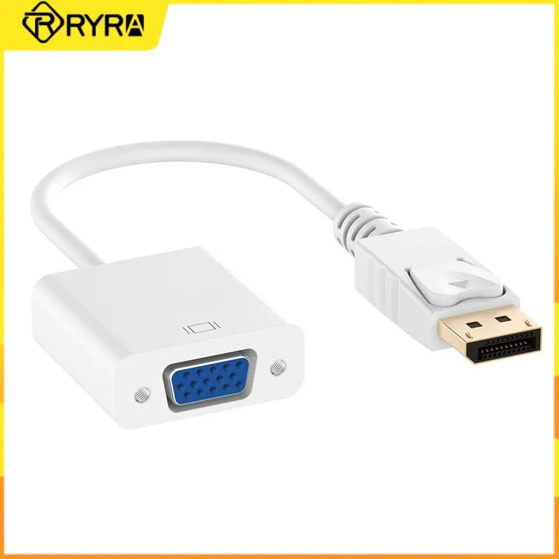 

RYRA адаптер кабель большой Displayport к VGA DLLE DP адаптер надежное подключение совместимый цифровой дисплей/ПК/проектор/macbook