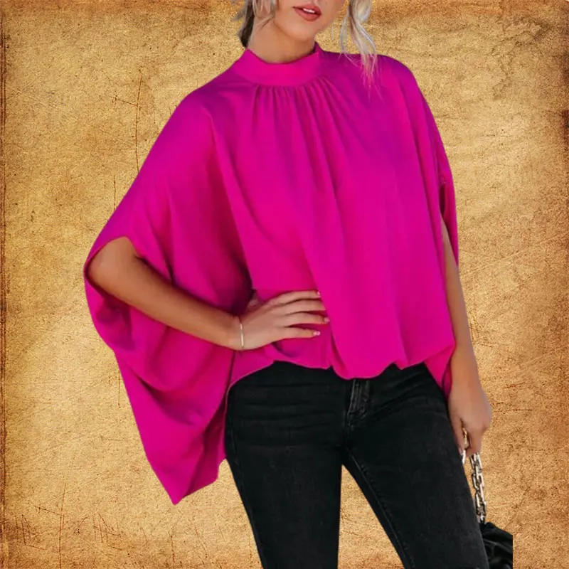 

Women's Summer Tops Short Top With Print Vintage Blouses Casual Collar Fashion Shirt Sleeve Blouse Sleeves Shorts O-Neck Shirts