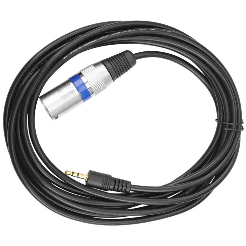 

2Pcs 3M 3.5Mm Stereo Jack Plug To 3 Pin XLR Male Cable Microphone Audio Record