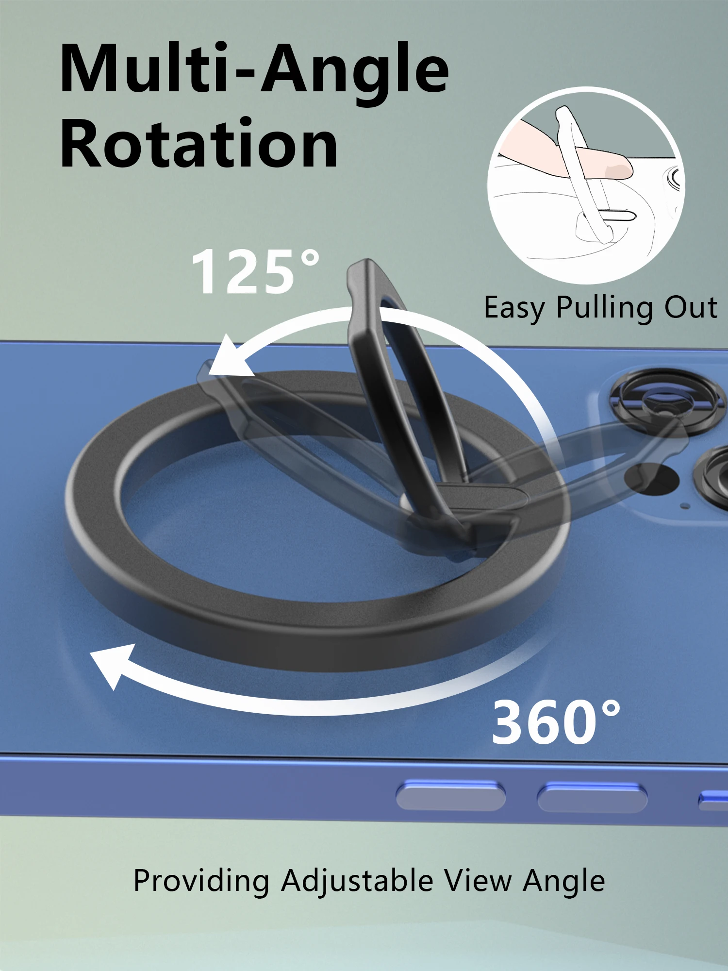 magnetic phone ring holder for iphone 13 12 magsafe accessories adjustable finger ring grip and stand compatible mag safe case free global shipping