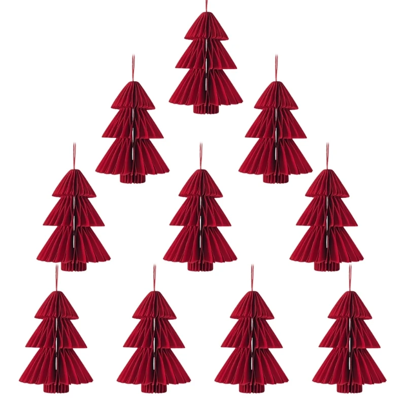 10 шт. кулон из сотовой бумаги украшение для рождественской елки поставка