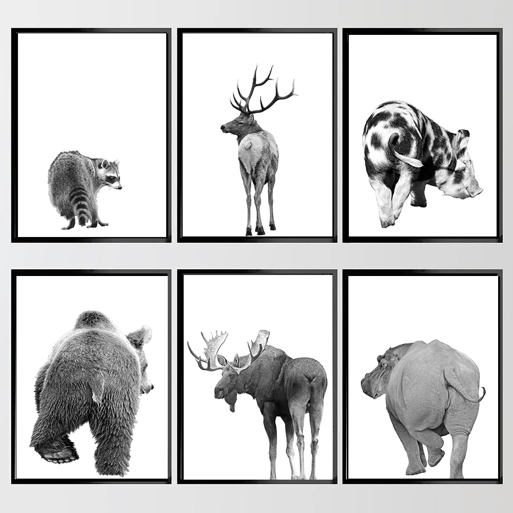 

Животные, стыки, принты, дикие животные, холст, живопись, черно-белая роспись, слон, жираф, Рино, Постер в скандинавском стиле, украшение на ст...