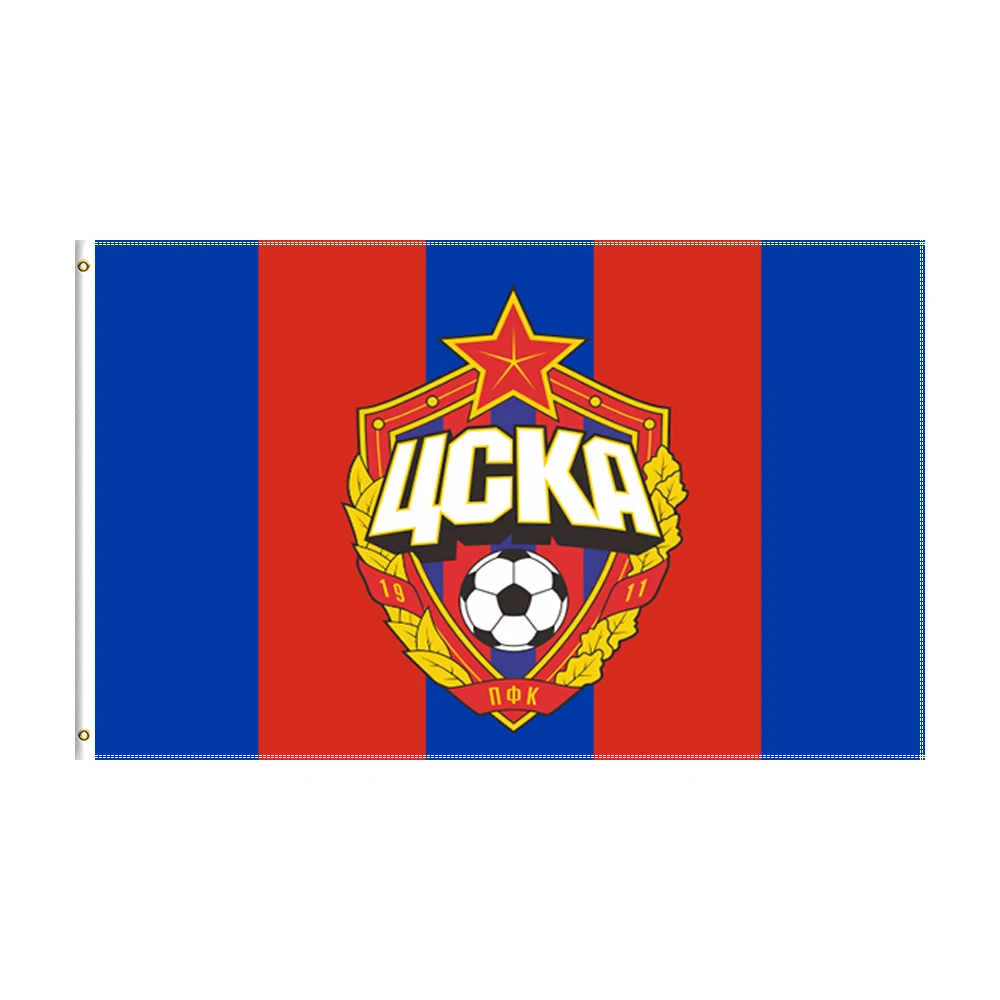 

3x5 Ft CSKA Moscow Flag Polyester Printed Football Team Banner For Decor