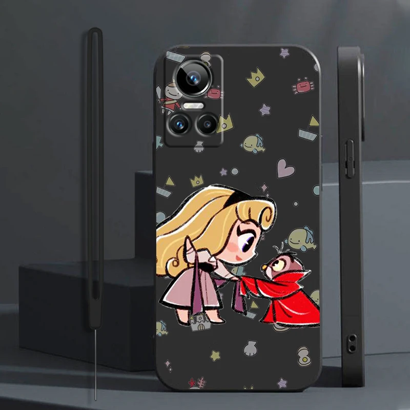 

Princess Anime Lovely For OPPO Realme GT2 Explorer Master Neo3 C21Y 10 9 8 6 5 4G 5G Pro Liquid Rope Soft Phone Case Coque Capa