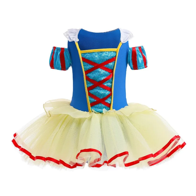 Платье Принцессы Для Девочек Новое Летнее Белое Длиной До Колена С Пышными